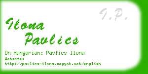 ilona pavlics business card